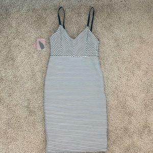 NWT Forever21 Striped Bra Strap Bodycon Dress size S
